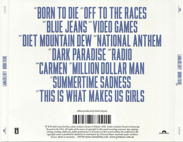 Lana Del Rey : Born To Die (CD, Album)