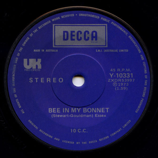 10cc : The Dean And I (7", Single)