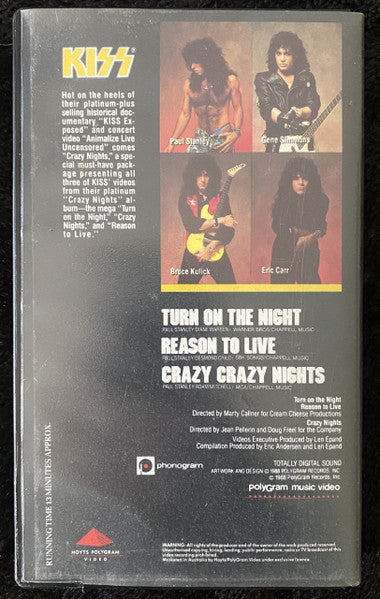 Kiss : Crazy Nights (VHS)