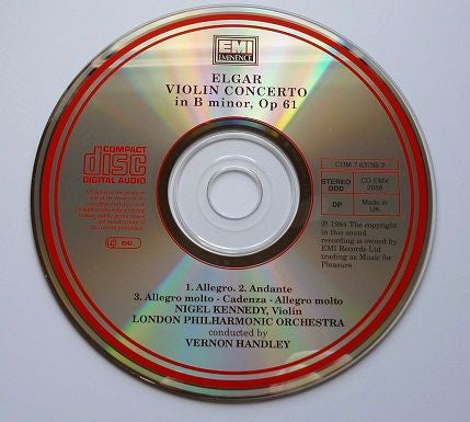 Sir Edward Elgar, Nigel Kennedy, London Philharmonic Orchestra, Vernon Handley : Violin Concerto (CD, Album)