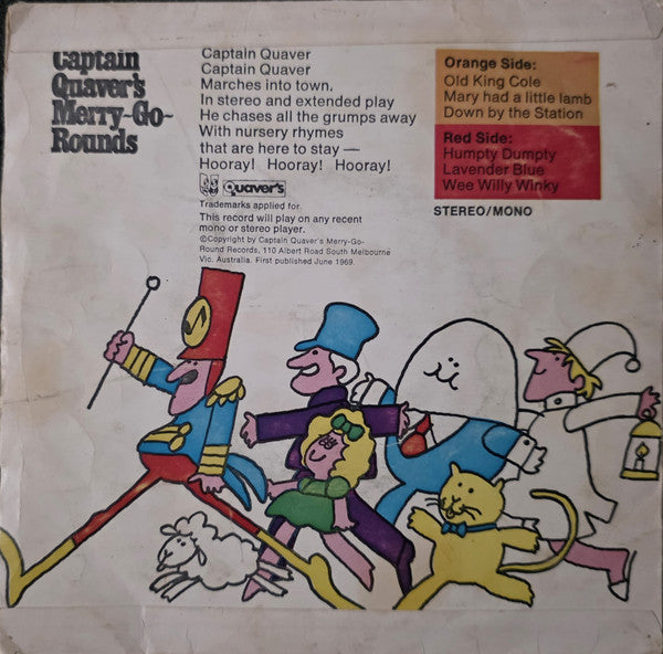 Captain Quaver : Favourite Nursery Rhymes Volume 1 (7")