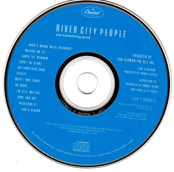 River City People : Say Something Good (CD, Album)