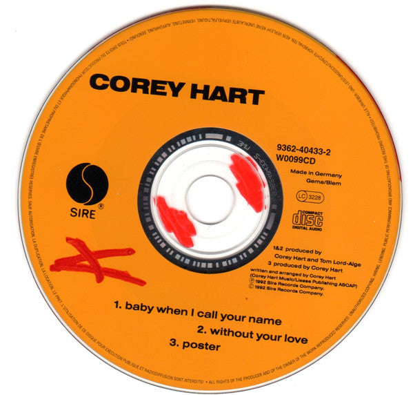 Corey Hart : Baby When I Call Your Name (CD, Single)