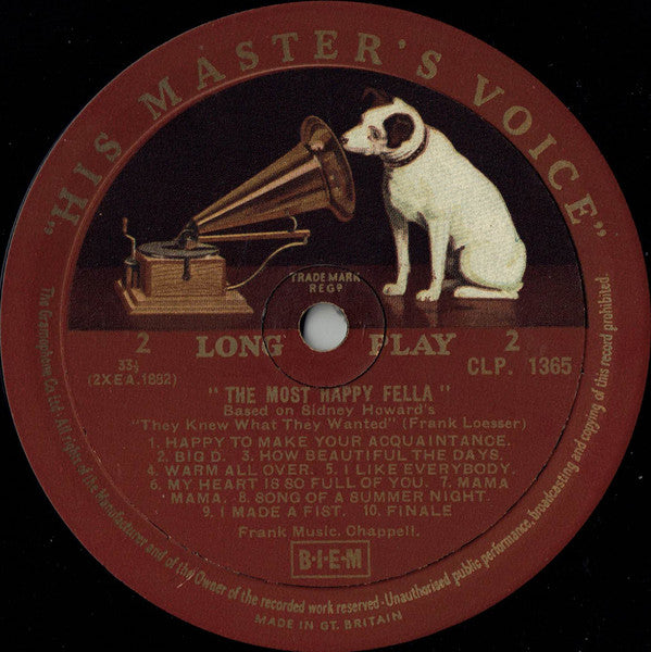 Frank Loesser : The Most Happy Fella! (LP, Album, Mono)