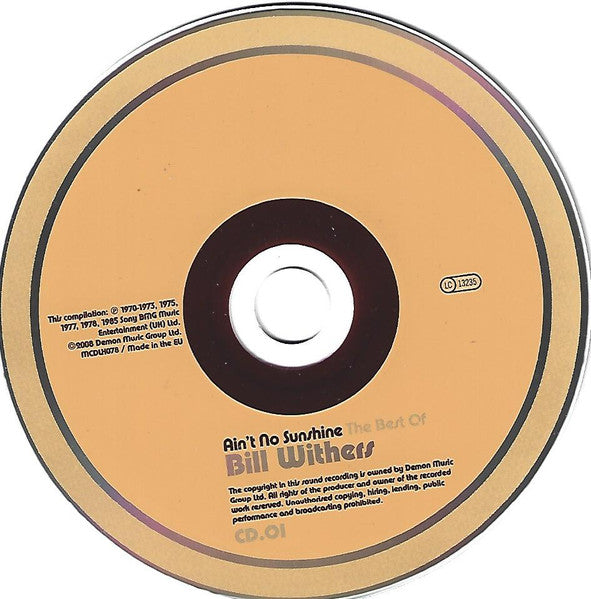 Bill Withers : Ain't No Sunshine: The Best Of Bill Withers (2xCD, Comp, Sli)