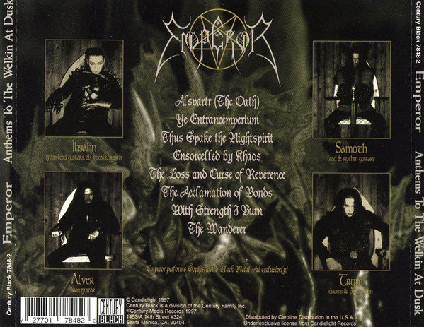Emperor (2) : Anthems To The Welkin At Dusk (CD, Album, Enh)