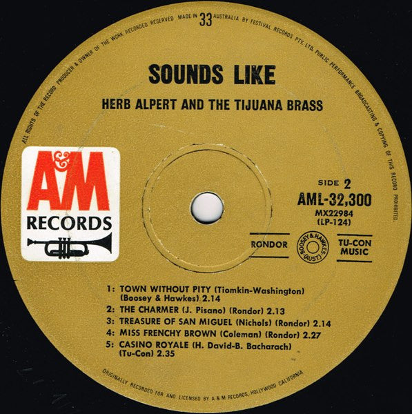 Herb Alpert & The Tijuana Brass : Sounds Like...Herb Alpert & The Tijuana Brass (LP, Album, Mono)