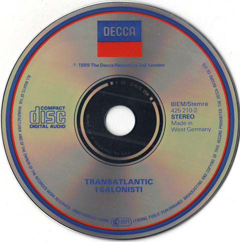 I Salonisti : Trans Atlantic (CD, Album)