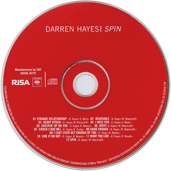 Darren Hayes : Spin (CD, Album, Enh)