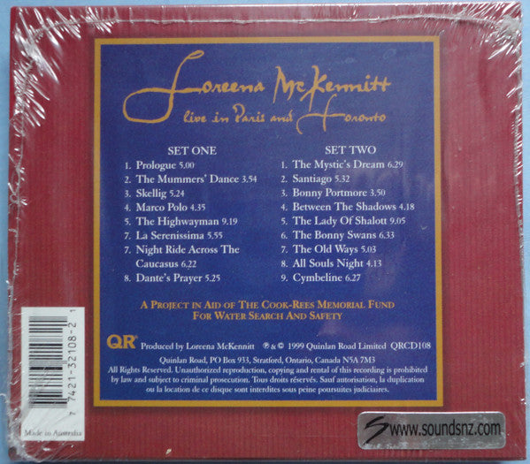 Loreena McKennitt : Live In Paris And Toronto (2xCD, Album, Car)