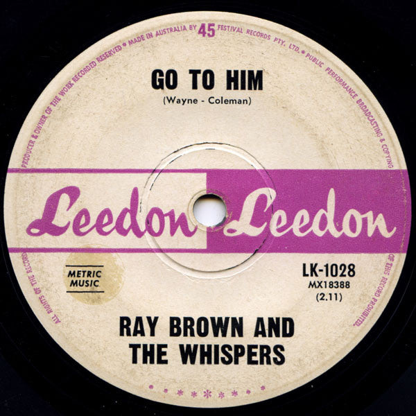 Ray Brown And The Whispers* : Fool, Fool, Fool (7", Single)