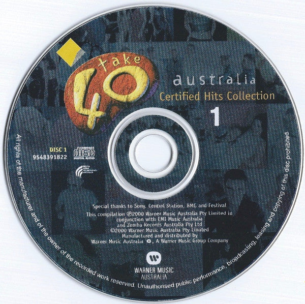 Various : Take 40 Australia - Certified Hits Collection: Volume 1 (2xCD, Comp, Enh)
