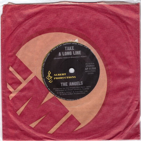 The Angels : Take A Long Line (7", Single)