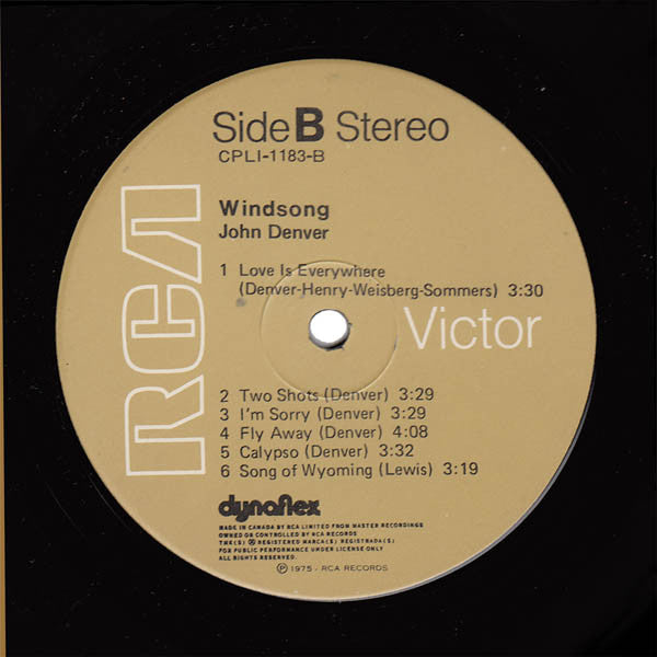 John Denver : Windsong (LP, Album, Gat)
