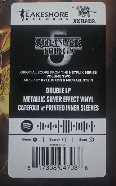 Kyle Dixon (2) & Michael Stein (9) : Stranger Things 5 (Original Score From The Netflix Series · Volume Two) (2xLP, Album, Sil)