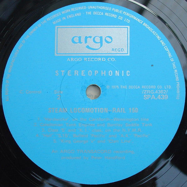 No Artist : Steam Locomotion - Rail 150 (LP)