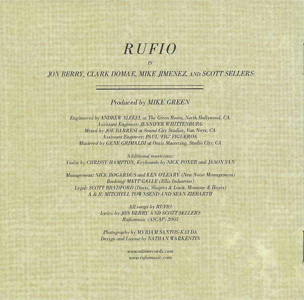 Rufio : The Comfort Of Home (CD, Album)