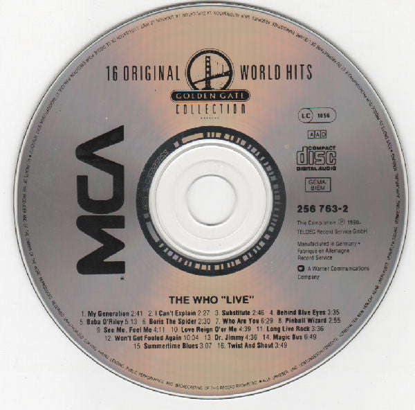 The Who : The Who "Live" (CD, Comp)