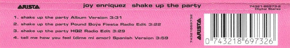 Joy Enriquez : Shake Up The Party (CD, Single)