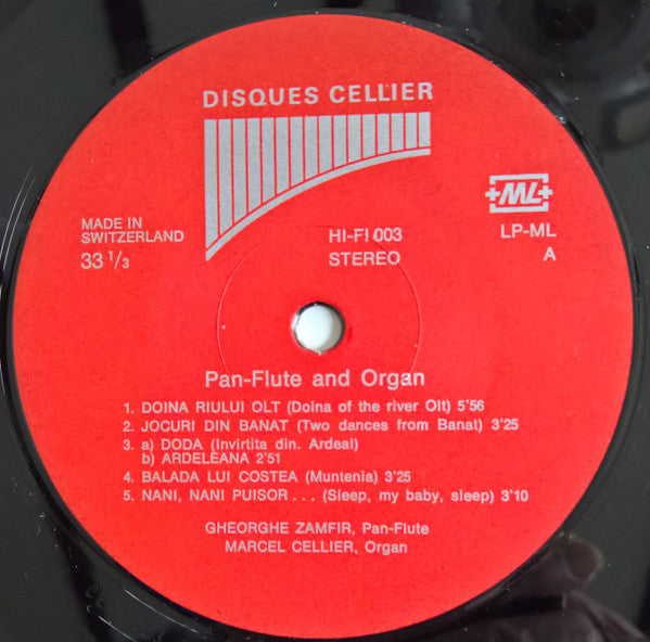 Gheorghe Zamfir et Marcel Cellier : Improvisations De Flûte De Pan Et Orgue (LP, Album)