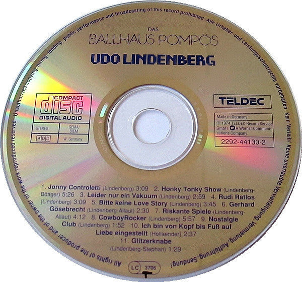 Udo Lindenberg & Das Panikorchester* : Ball Pompös (CD, Album, RE, RM)