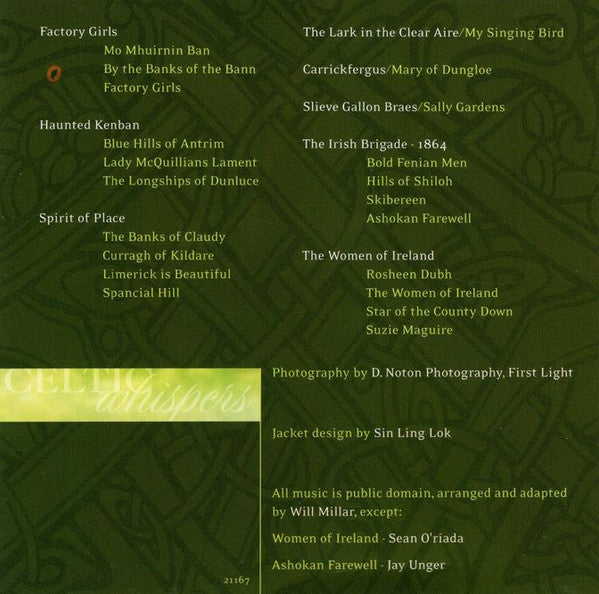 Will Millar, Sean O'Riada* : Celtic Whispers (CD)