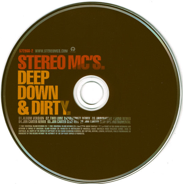 Stereo MC's : Deep Down & Dirty (CD, Maxi)