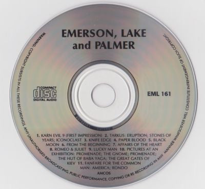 Emerson, Lake & Palmer : Fanfare For The Common Man (CD, Unofficial)