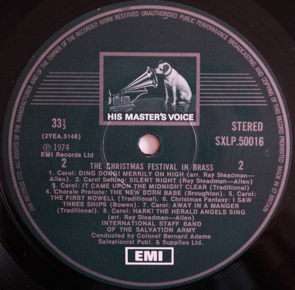 International Staff Band Of The Salvation Army : The Christmas Festival In Brass (LP, Album)