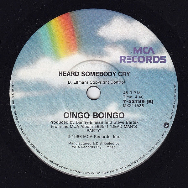 Oingo Boingo : Stay (7", Single)