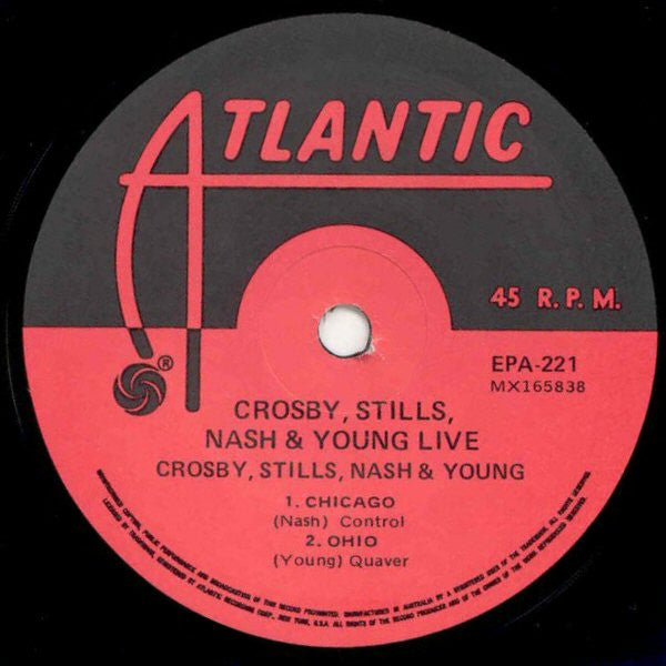 Crosby, Stills, Nash & Young : Live! (7", EP)