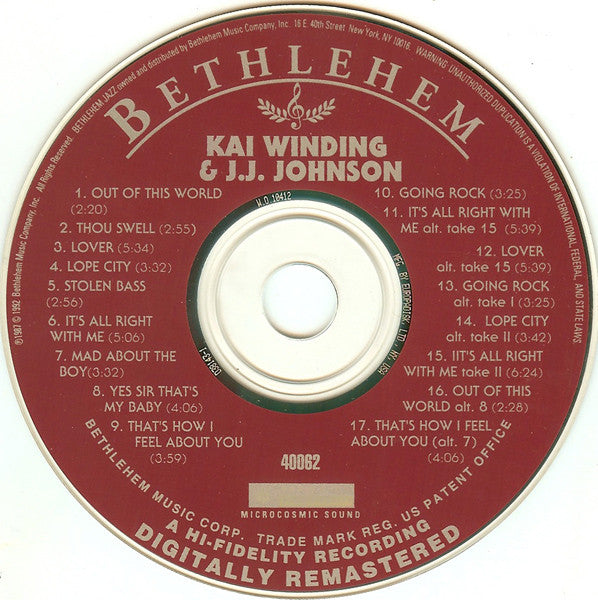 Kai Winding & J.J. Johnson : Nuf Said (CD, Album, RE, RM)