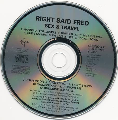 Right Said Fred : Sex And Travel (CD, Album)