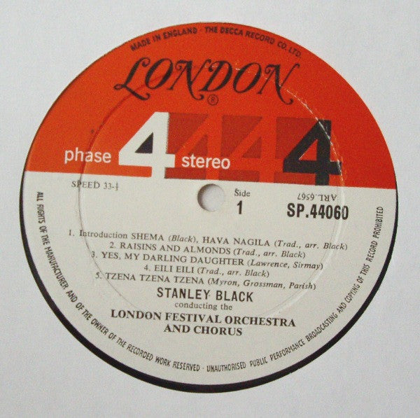 Stanley Black Conducting The London Festival Orchestra And London Festival Chorus : Music Of A People (LP, Album)