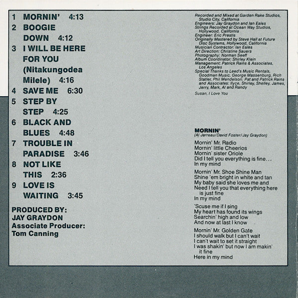 Al Jarreau : Jarreau (CD, Album)