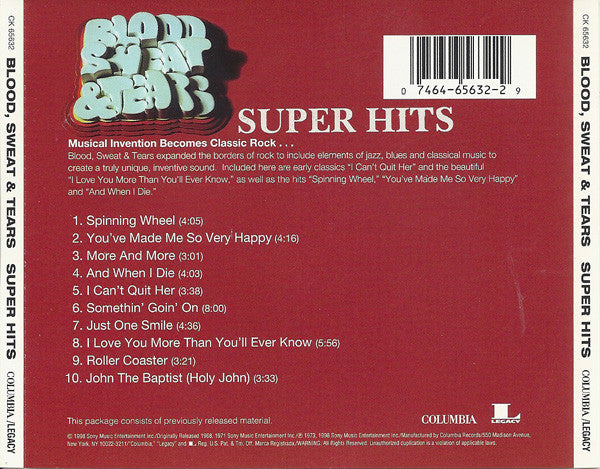 Blood, Sweat & Tears* : Super Hits (CD, Comp)