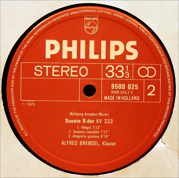 Mozart* - Alfred Brendel : Piano Sonatas, K. 331, K. 333 / Adagio, K. 540 (LP)