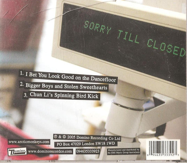 Arctic Monkeys : I Bet You Look Good On The Dancefloor (CD, Single)