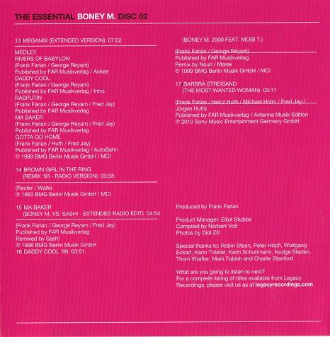 Boney M. : The Essential Boney M. (2xCD, Comp)