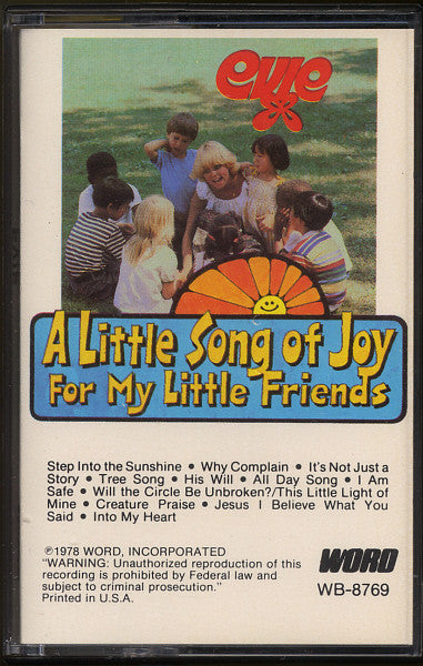 Evie (2) : A Little Song Of Joy For My Little Friends (Cass, Album)