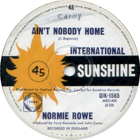 Normie Rowe : Ooh La La (7", Single, Mono)