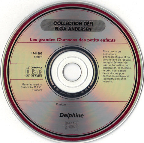 Elga Andersen : Les Grandes Chansons Des Petits Enfants (CD, Album)