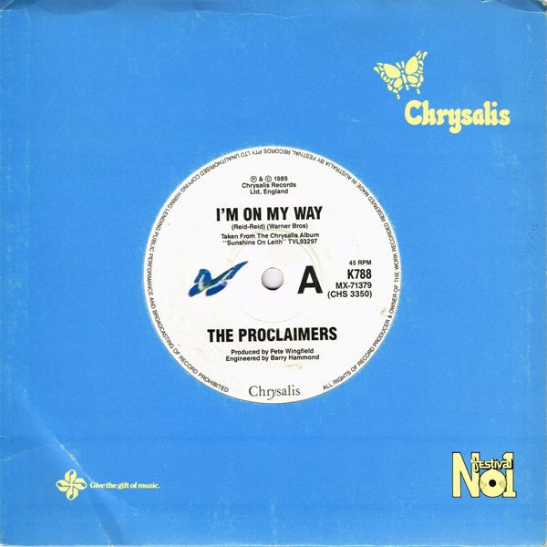 The Proclaimers : I'm On My Way (7", Single)