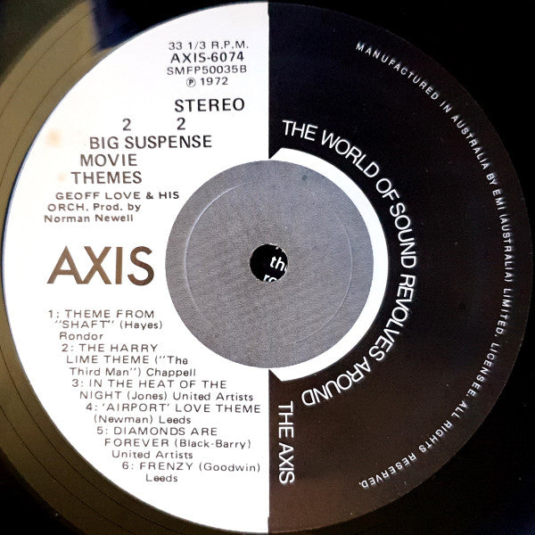 Geoff Love & His Orchestra : Big Suspense Movie Themes (LP)