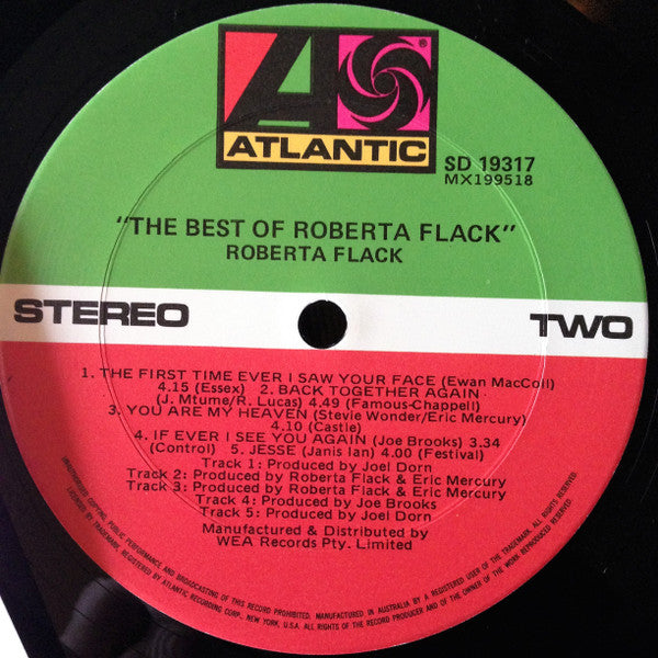 Roberta Flack : The Best Of Roberta Flack (LP, Comp)