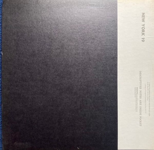Tony Schwartz : New York 19 (LP, Album, Blu)