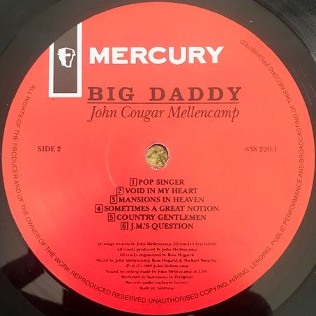 John Cougar Mellencamp : Big Daddy (LP, Album)