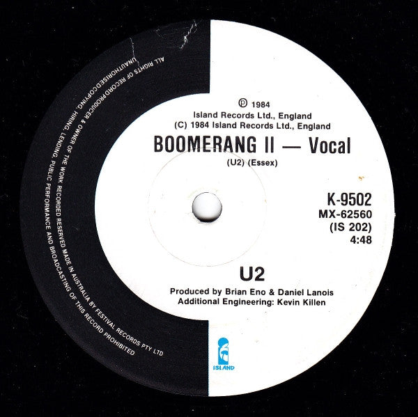 U2 : Pride (In The Name Of Love) (7", Single)