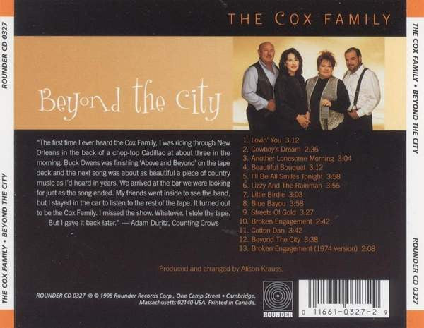 The Cox Family : Beyond The City (CD, Album)