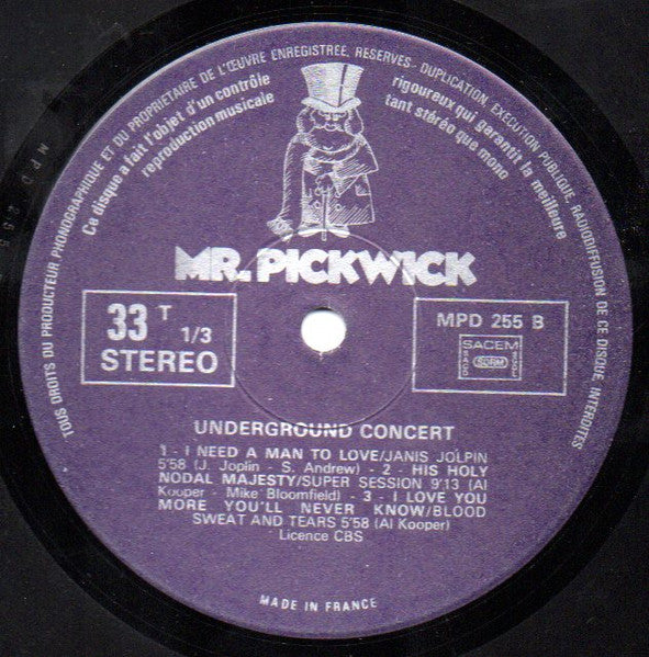 Various : Underground Concert (LP, Comp)